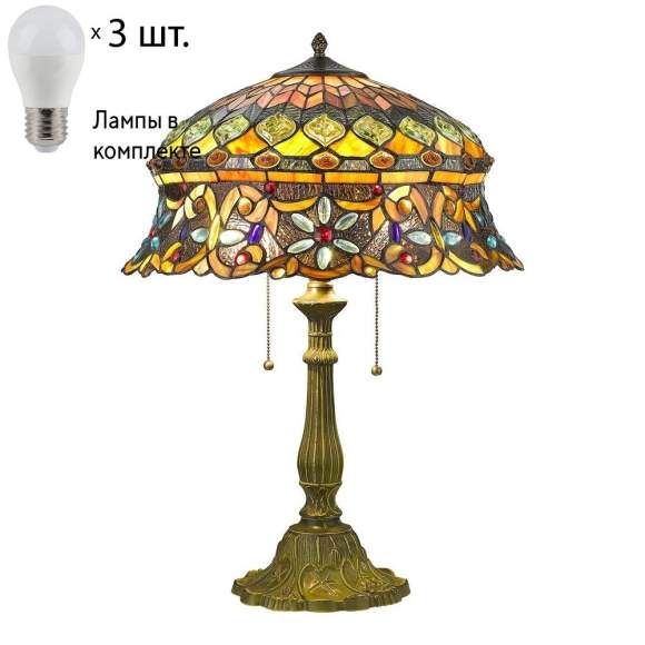 Настольная лампа с лампочками Velante 884-804-03+Lamps E27 P45