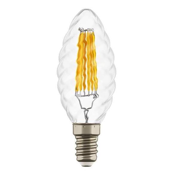 Филаментная светодиодная лампа E14 6W 4000K (белый) C35 LED Lightstar (933704)