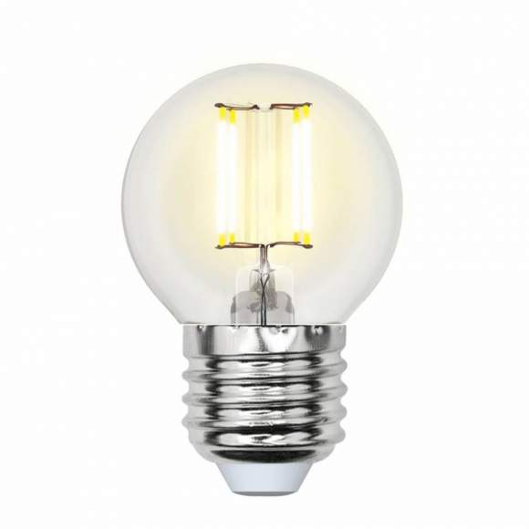 Филаментная светодиодная лампа E27 6W 4000K (белый) Air Uniel LED-G45-6W-NW-E27-CL GLA01TR (UL-00002208)
