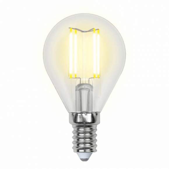 Филаментная светодиодная лампа E14 6W 3000K (теплый) Air Uniel LED-G45-6W-WW-E14-CL GLA01TR (UL-00002201)