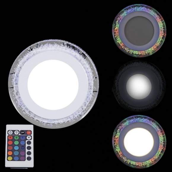 Светодиодная панель с пультом ДУ Reluce 39063-9.0-001QP LED6+3W RGB (1389997)