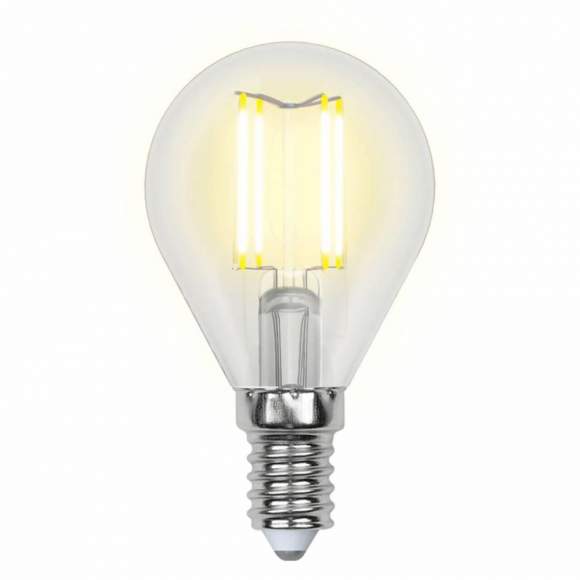 Филаментная светодиодная лампа E14 6W 4000K (белый) Air Uniel LED-G45-6W-NW-E14-CL GLA01TR (UL-00002207)