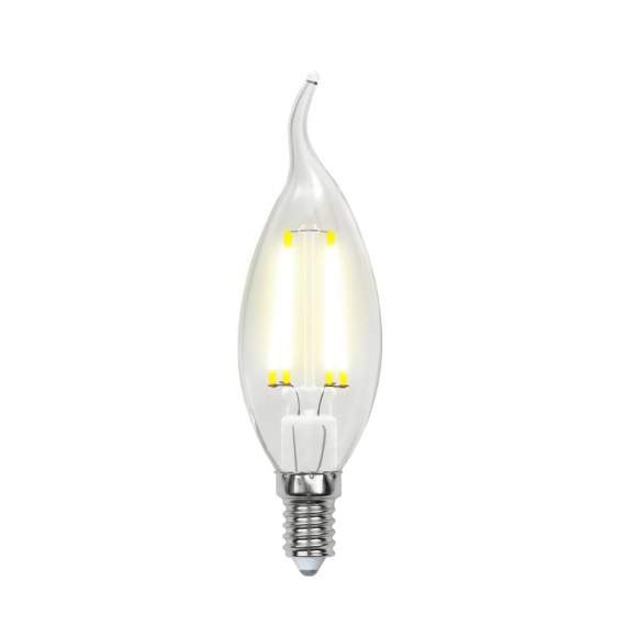 Диммируемая светодиодная лампа Свеча E27 5W 3000K (белый) Air Uniel LED-CW35-5W-NW-E14-CL-DIM GLA01TR (UL-00002865)