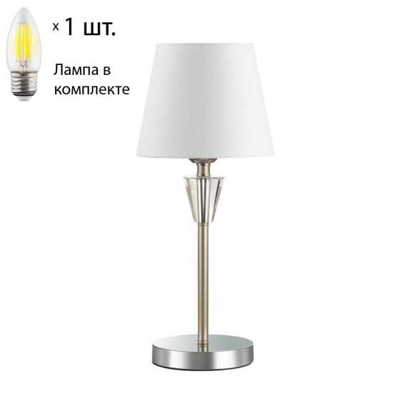 Настольная лампа с лампочкой Lumion Loraine 3733/1T+Lamps Е27 Свеча