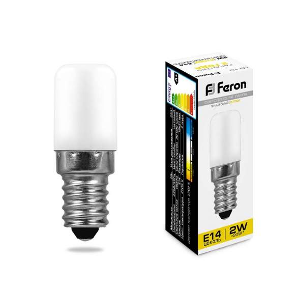 Светодиодная лампа E14 2W 2700K (теплый) для холодильника LB-10 Feron (25295)