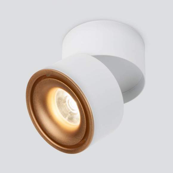 Накладной светодиодный светильник Elektrostandard DLR031 15W 4200K 3100 белый матовый/золото (a050527)