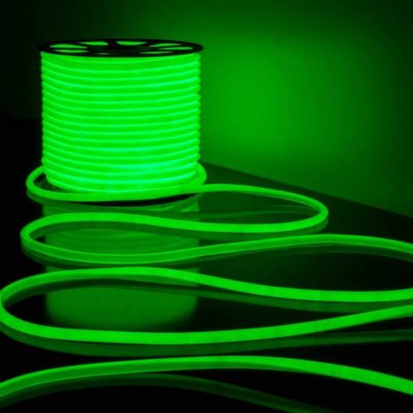 50м. Комплект неоновой ленты зеленого цвета 2835, 9,6W, 220V, 144LED/m, IP67 Elektrostandard a043548