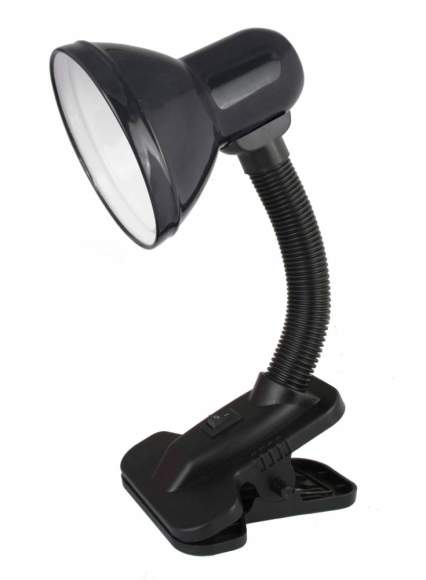Светильник настольный с прищепкой Ultraflash UF-320P (230В, 60Вт, E27, ЛОН) C02 черный 12371