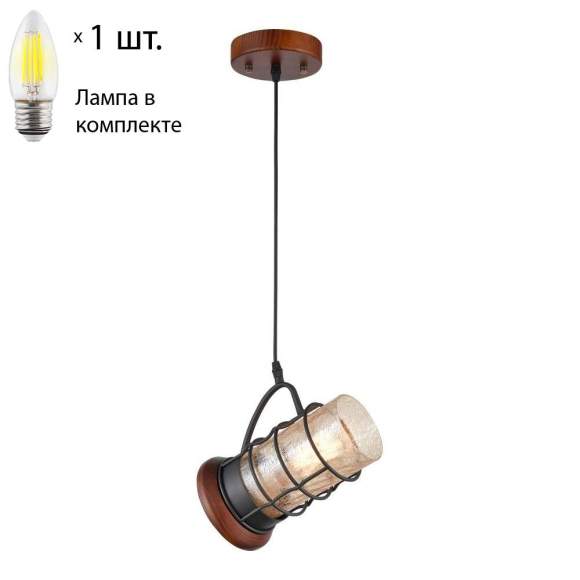 Подвесной светильник с лампочкой Velante 561-706-01+Lamps E27 Свеча