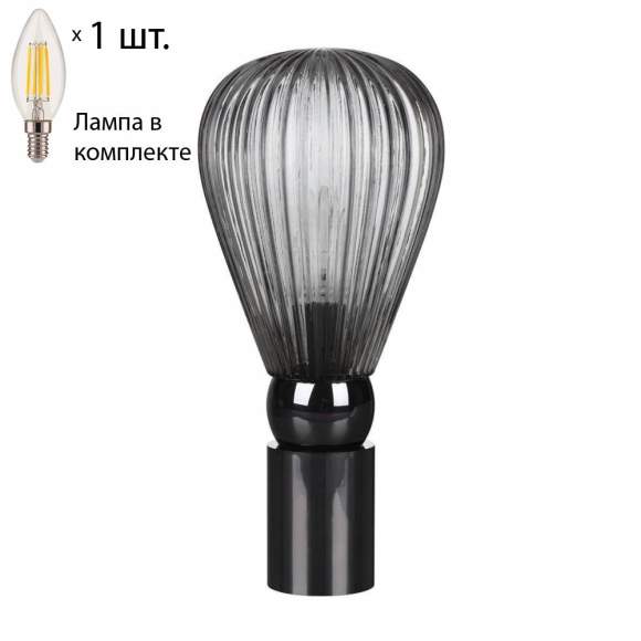 Настольная лампа Odeon Elica с лампочкой 5417/1T+Lamps E14 Свеча
