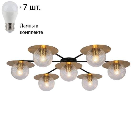 Потолочная люстра с лампочками F-Promo Roshni 3049-7P+Lamps E27 P45