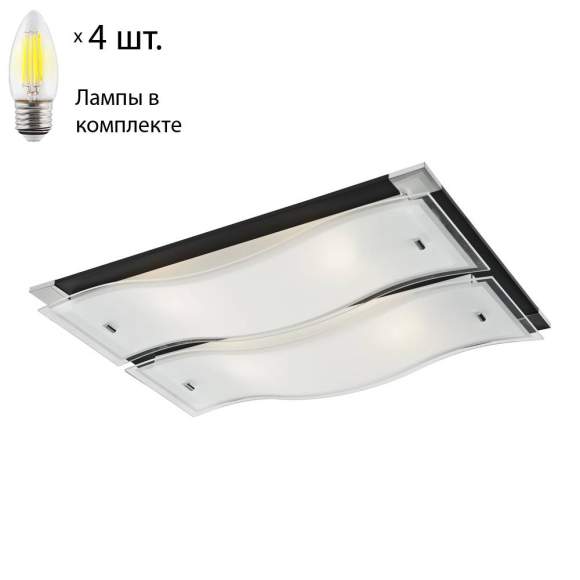 Потолочный светильник с лампочками Velante 510-727-04+Lamps E27 Свеча