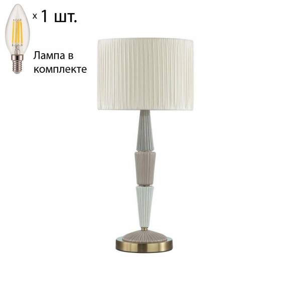 Настольная лампа Odeon Latte с лампочкой 5403/1T+Lamps E14 Свеча