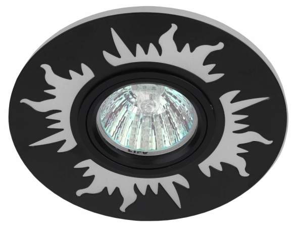 Точечный встраиваемый светильник cо светодиодной подсветкой ЭРА DK LD30 BK Б0036498