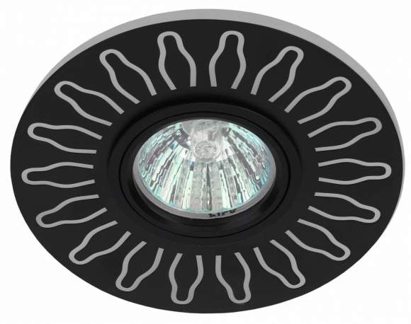 Точечный встраиваемый светильник cо светодиодной подсветкой ЭРА DK LD31 BK Б0036499