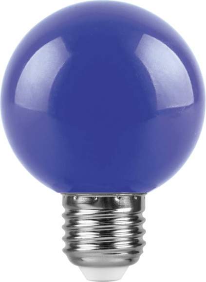 Светодиодная лампа E27 3W (синий) G60 LB-371 Feron (25906)