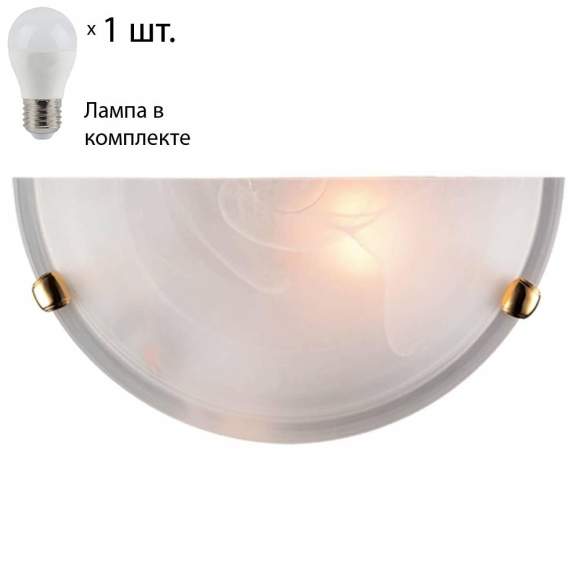 Настенный светильник Sonex Duna с лампочкой 053 золото+Lamps E27 P45