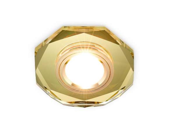8020 GOLD Встраиваемый точечный зеркальный светильник MR16 Ambrella light Crystal spot