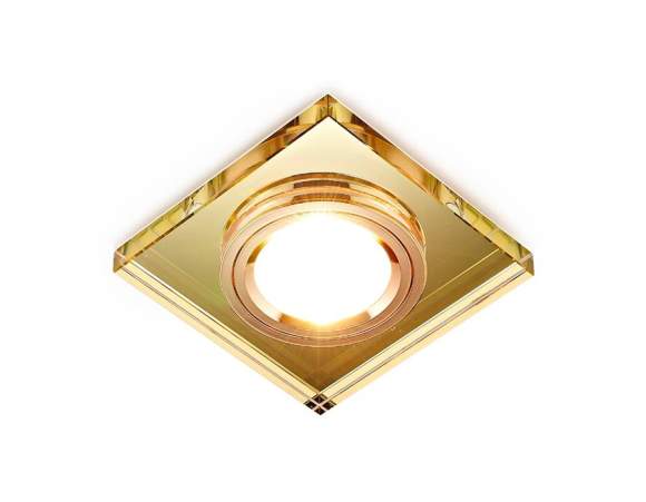 8170 GOLD Встраиваемый точечный зеркальный светильник MR16 Ambrella light Crystal spot
