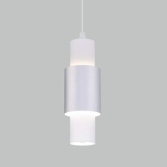 Подвесной светодиодный светильник Bento Eurosvet 50204/1 LED белый/матовое серебро (a051716)