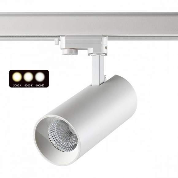 Трехфазный LED светильник 30W 3000-6000К для трека Nail Novotech 358748