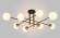 Потолочная люстра Crystal Lux с лампочками FIDEL PL8 BLACK+Lamps E27 P45