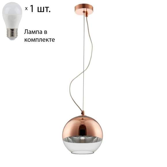 Подвесной светильник Crystal Lux с лампочкой Woody SP1 D200 Copper+Lamps E27 P45