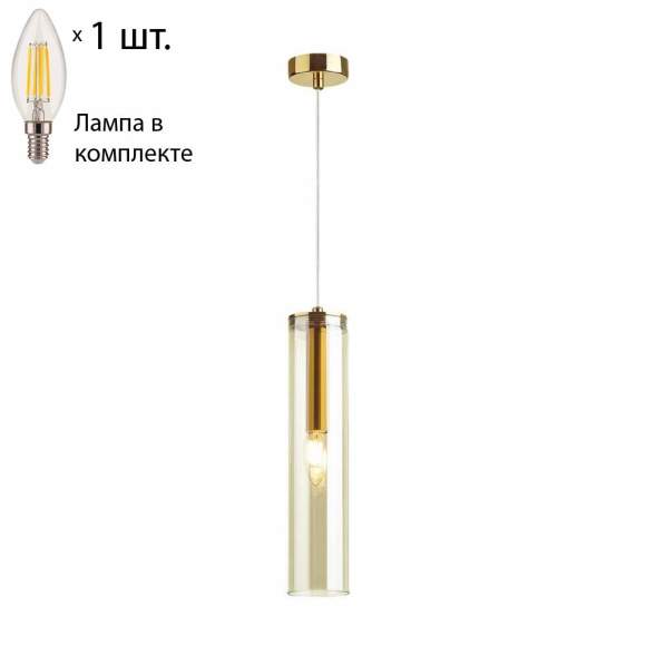Подвесной светильник с лампочкой Odeon Light Klum 4693/1+Lamps E14 Свеча