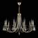 Подвесная люстра Crystal Lux с лампочками VICTORIA SP10 GOLD/AMBER+Lamps E14 Свеча
