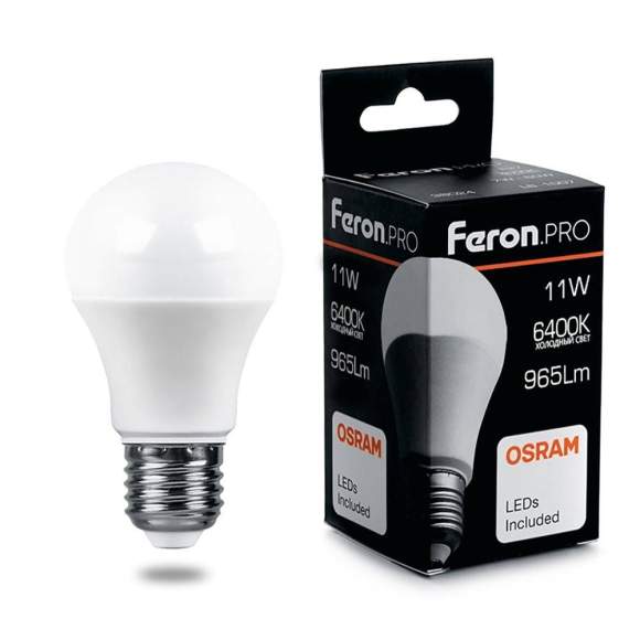 Светодиодная лампа E27 11W 6400К (холодный) A60 LB-1011 Feron (38031)