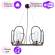 Подвесной светильник Celaeno Arte Lamp с поддержкой Алиса A7004SP-6BK-A