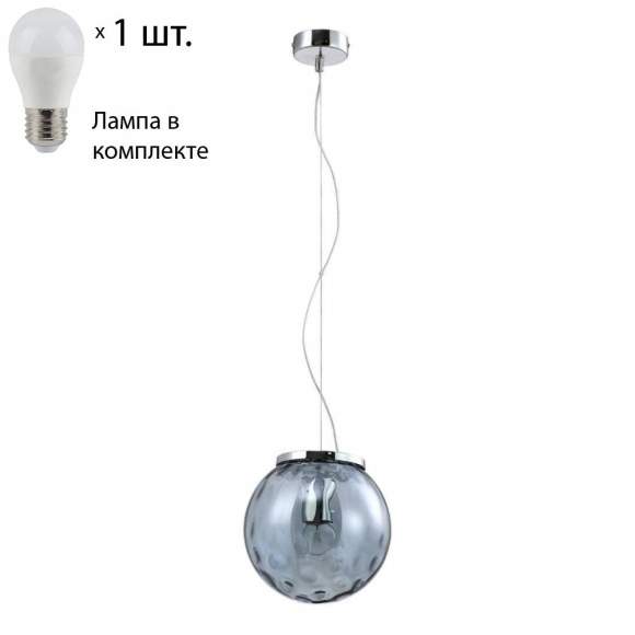 Подвесной светильник Crystal Lux с лампочкой MAYO SP1 D200 CHROME/GREEN+Lamps E27 P45