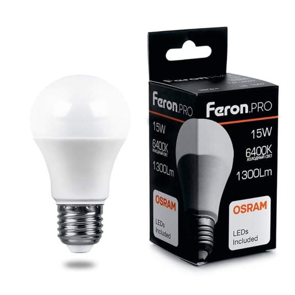 Светодиодная лампа E27 15W 6400К (дневной) LB-1015 Feron (38037)