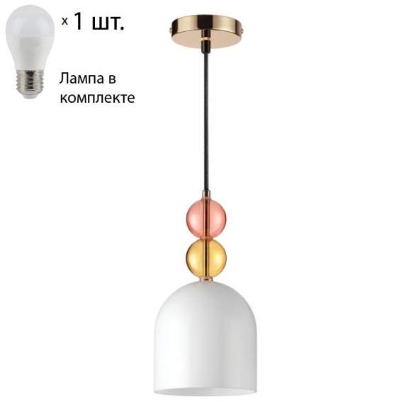 Подвесной светильник с лампочкой Lumion Gillian 4589/1A+Lamps E27 P45