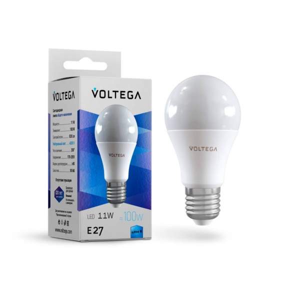 Светодиодная лампа E27 11W 4000К (белый) Simple Voltega 5738
