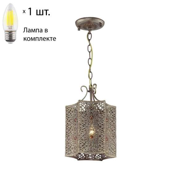 Подвесной светильник с лампочкой Favourite Bazar 1624-1P+Lamps Е27 Свеча