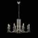 Подвесная люстра Crystal Lux с лампочками AURELIO SP8 GOLD+CHROME/TRANSPARENT+Lamps E14 Свеча