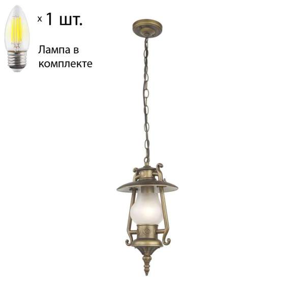 Уличный светильник с лампочкой Favourite Leyro 1496-1P+Lamps Е27 Свеча