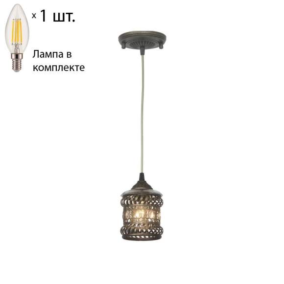 Подвесной светильник с лампочкой Favourite Arabia 1621-1P+Lamps E14 Свеча