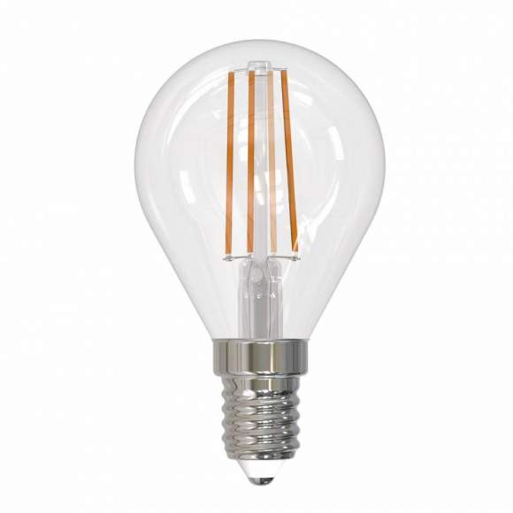 Филаментная светодиодная лампа E14 9W 3000K (теплый) Sky Uniel LED-G45-9W-3000K-E14-CL PLS02WH (UL-00005172)