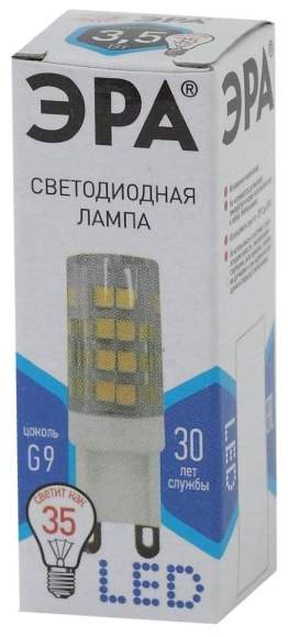 Светодиодная лампа G9 3,5W 4000К (белый) Эра LED JCD-3,5W-CER-840-G9 (Б0027862)