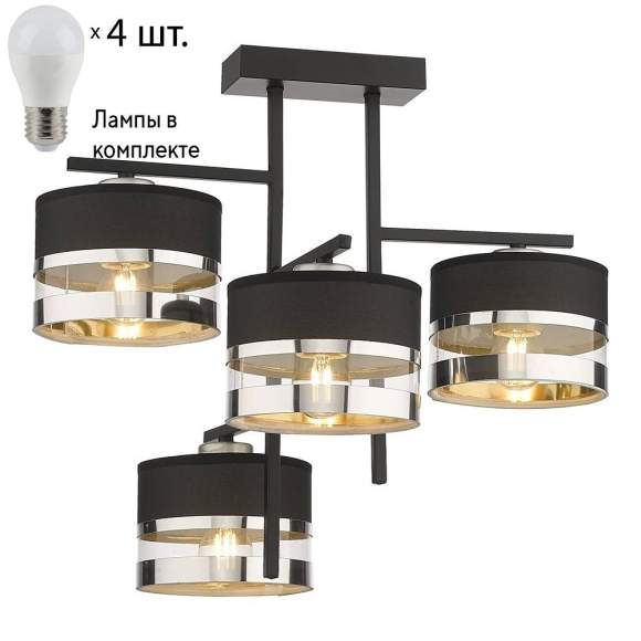 Потолочный светильник с лампочками Velante 294-107-04+Lamps E27 P45