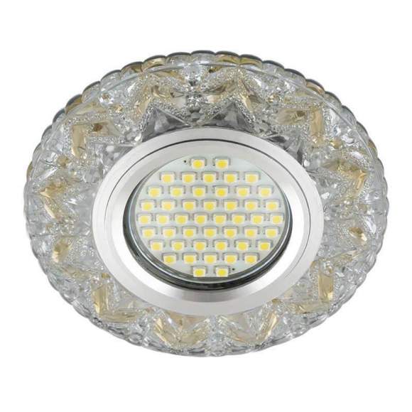Встраиваемый светильник с подсветкой Fametto Luciole DLS-L146 Gu5.3 Glassy/Gold UL-00003894