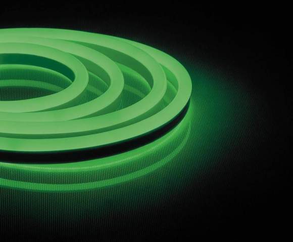 50м. Комплект неоновой ленты зеленого цвета 2835, 12W, 220V, 144LED/m, IP67 Feron LS721 (32714 )