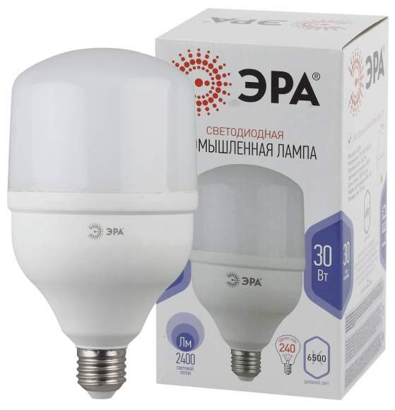Светодиодная лампа Е27 30W 6500К (холодный) Эра LED POWER T100-30W-6500-E27 (Б0049597)