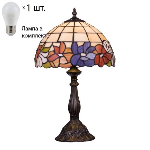 Настольный светильник с лампочкой Velante 813-804-01+Lamps E27 P45