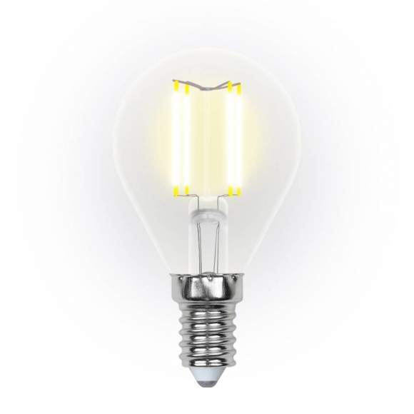 Диммируемая светодиодная лампа E14 5W 3000K (теплый) Air Uniel LED-G45-5W-WW-E14-CL-DIM GLA01TR (UL-00002866)