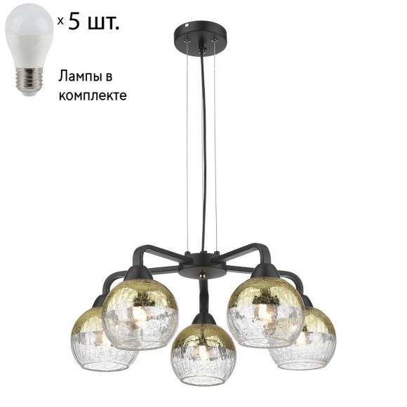 Подвесная люстра с лампочками Velante 238-023-05+Lamps E27 P45