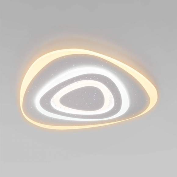 Потолочная светодиодная люстра с пультом ЕВРОСВЕТ Siluet 90115/6 белый (86212)