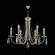 Подвесная люстра Crystal Lux с лампочками VICTORIA SP6 GOLD/AMBER+Lamps E14 Свеча